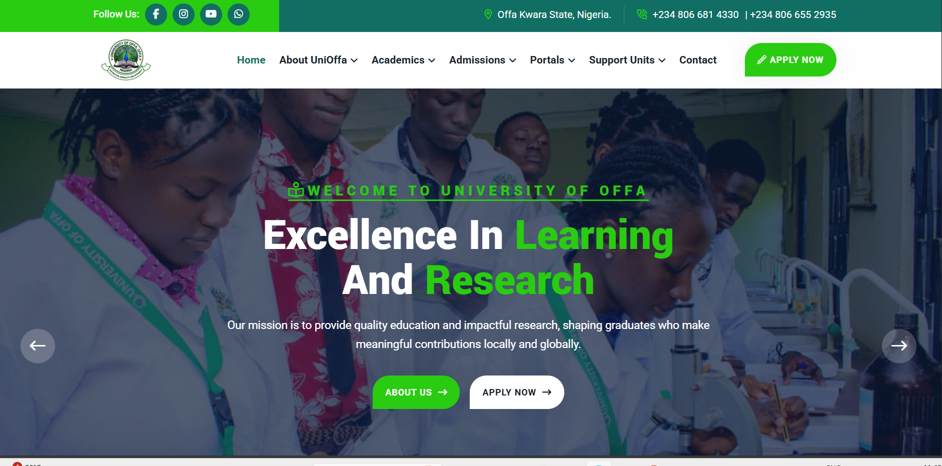 University of Offa – Schools Directory